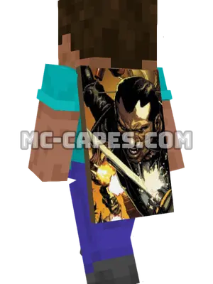Blade Minecraft cape worn on a player