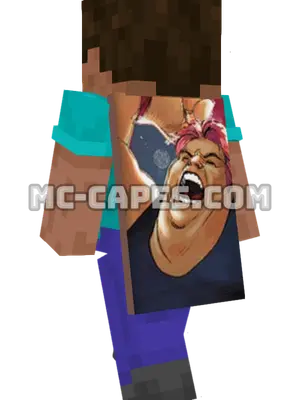 Blob Minecraft cape worn on a player