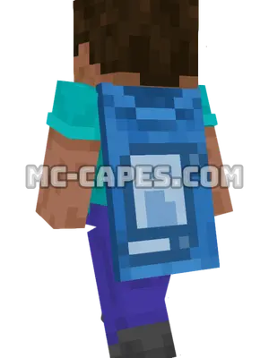 Blueprint Minecraft cape worn on a player