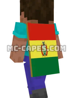 Bolivia Flag Minecraft cape worn on a player