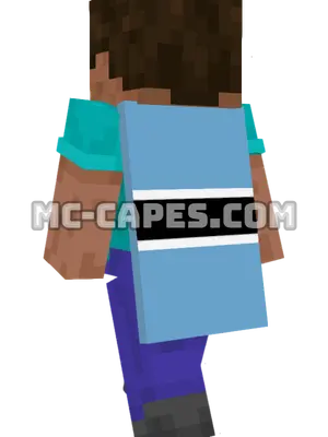 Botswana Flag Minecraft cape worn on a player