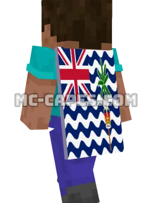 British Indian Ocean Territory Flag Minecraft cape worn on a player