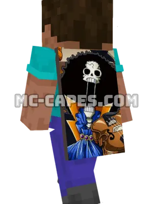 Brook Minecraft cape worn on a player