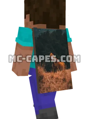 Brown Horse Minecraft cape worn on a player