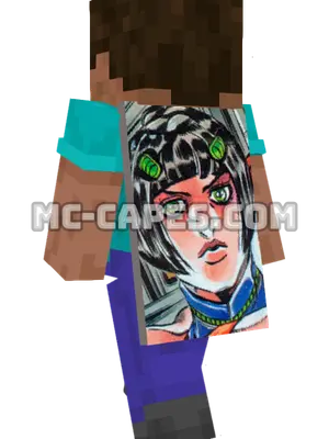 Bruno Bucciarati Minecraft cape worn on a player