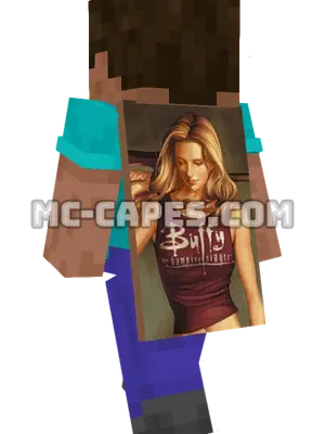 Buffy Minecraft cape worn on a player