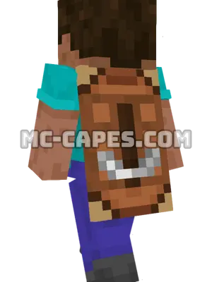 Builder Minecraft cape worn on a player
