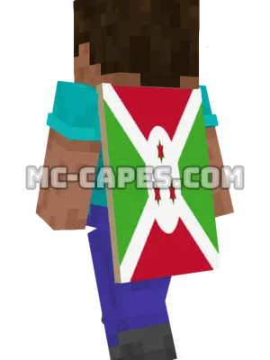 Burundi Flag Minecraft cape worn on a player