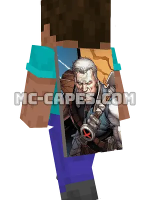 Cable Minecraft cape worn on a player