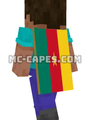 Cameroon Flag Minecraft cape worn on a player