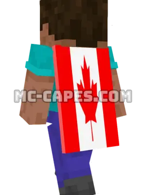 Canada Flag Minecraft cape worn on a player