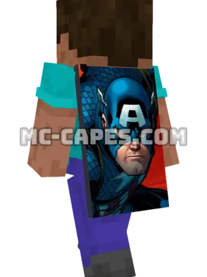 Captain America Minecraft cape worn on a player