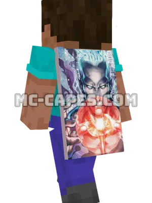 Captain Atom Minecraft cape worn on a player