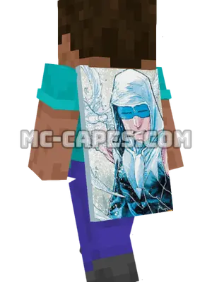 Captain Cold Minecraft cape worn on a player