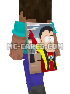 Captain Hindsight Minecraft cape worn on a player