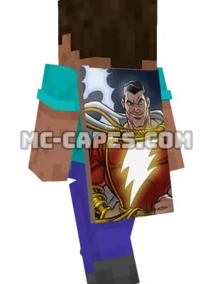 Captain Marvel Minecraft cape worn on a player
