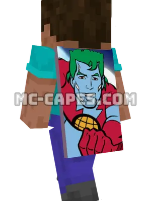 Captain Planet Minecraft cape worn on a player