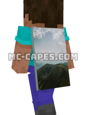 Carpathian Landscape Minecraft cape worn on a player