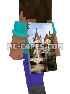 Castle Bridge Minecraft cape worn on a player