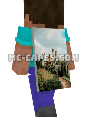Castle Roadway Minecraft cape worn on a player