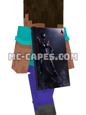 Catwoman Armor Minecraft cape worn on a player