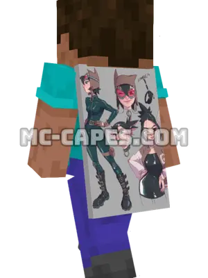 Catwoman Hoodie Minecraft cape worn on a player