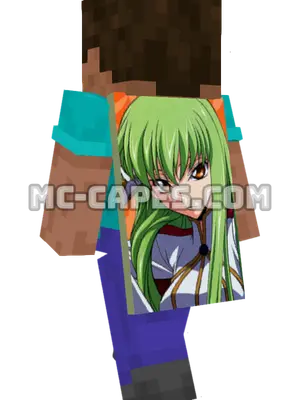 C.C. Minecraft cape worn on a player