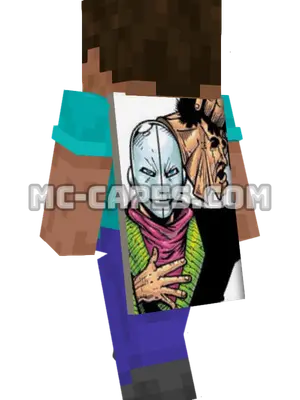 Chameleon Minecraft cape worn on a player