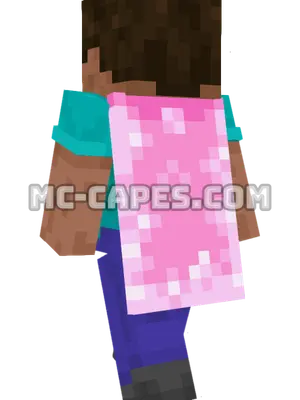 Cherry Blossom Minecraft cape worn on a player