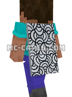 Chevron Textile Minecraft cape worn on a player