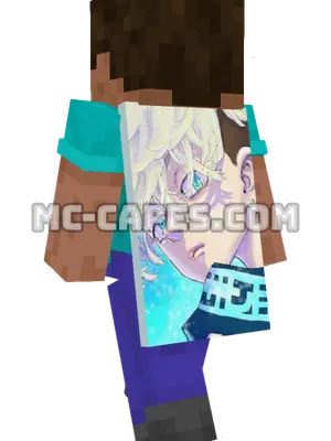 Chifuyu Matsuno Minecraft cape worn on a player