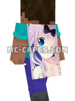Chika Fujiwara Minecraft cape worn on a player
