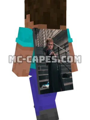 Child Wizard Minecraft cape worn on a player