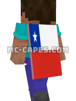 Chile Flag Minecraft cape worn on a player