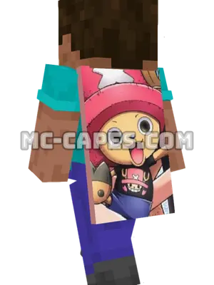 Chopper Tony Tony Minecraft cape worn on a player