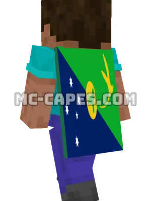 Christmas Island Flag Minecraft cape worn on a player