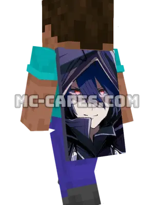 Cid Kagenou Minecraft cape worn on a player