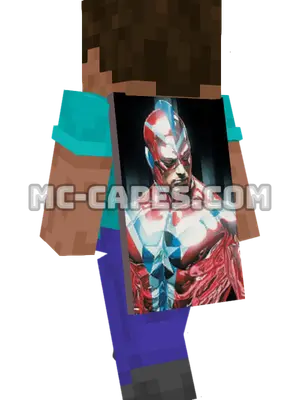 Citizen Steel Minecraft cape worn on a player
