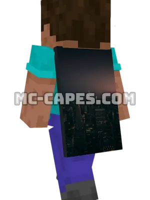 City Night Minecraft cape worn on a player