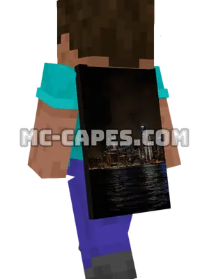 City Reflection Minecraft cape worn on a player