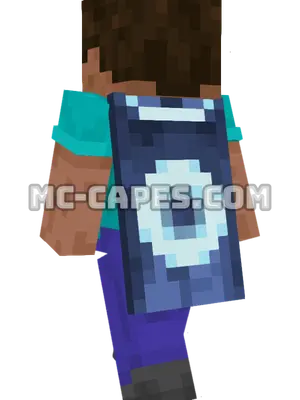 Cobalt Minecraft cape worn on a player