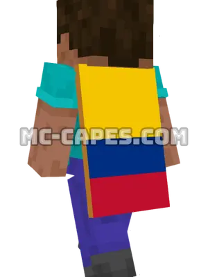 Colombia Flag Minecraft cape worn on a player