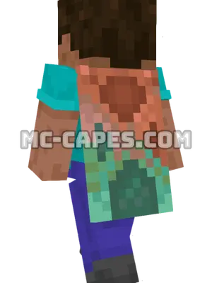 Copper Minecraft cape worn on a player
