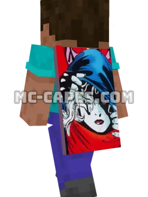 Copycat Minecraft cape worn on a player