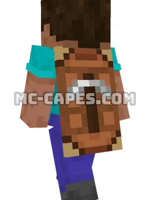 Crafter Minecraft cape worn on a player