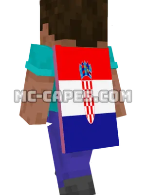 Croatia Flag Minecraft cape worn on a player