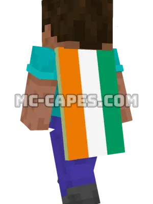 Côte d'Ivoire (Ivory Coast) Flag Minecraft cape worn on a player