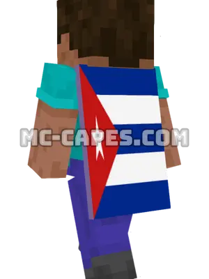 Cuba Flag Minecraft cape worn on a player