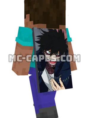 Dabi Minecraft cape worn on a player
