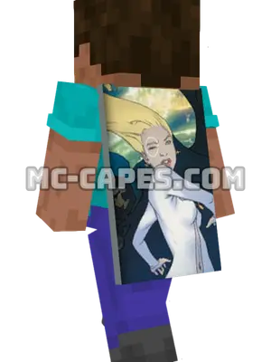 Dagger Minecraft cape worn on a player